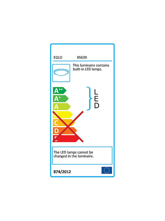 Eglo Acolla Deckenleuchte 29cm Silber mit Integrierter LED