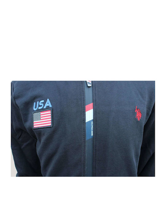 U.S. Polo Assn. Cardigan pentru copii Hanorace cu glugă Albastru