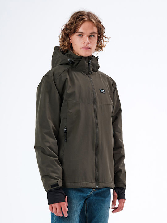 3 În 1 Geacă De Iarnă Waterproof Și Cu Protecție Împotriva Vântului Kaki Army Green