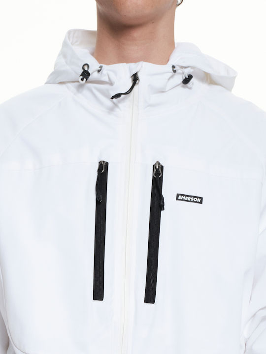 Jacke Bomber Wasserdicht Weiß