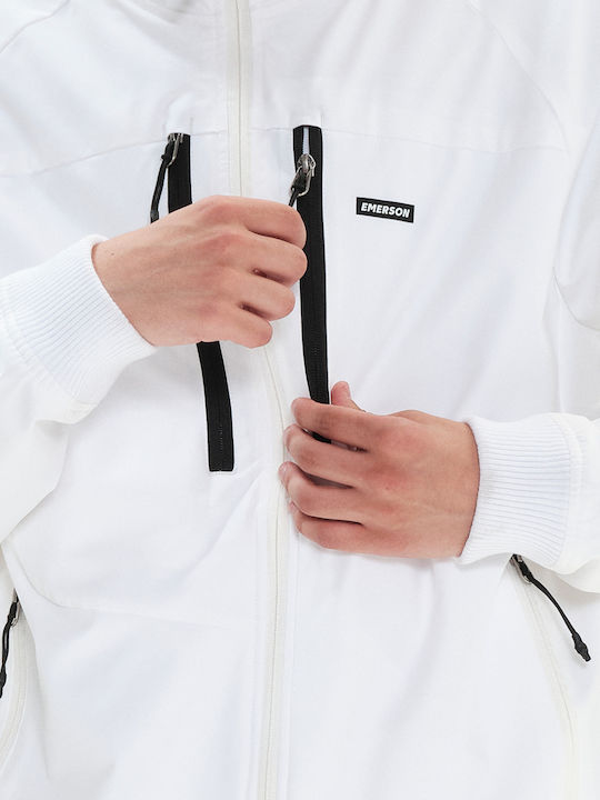 Jacke Bomber Wasserdicht Weiß