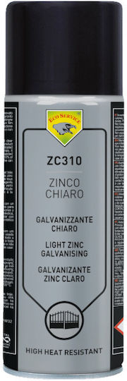 Eco Service Σπρέι Γαλβανισμού Zinco Chiaro με Νικέλ Εφέ Γκρι 400ml 12τμχ