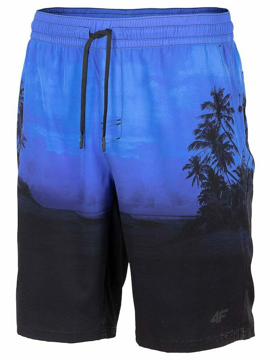 4F Men's Swimwear Bermuda Blue with Patterns