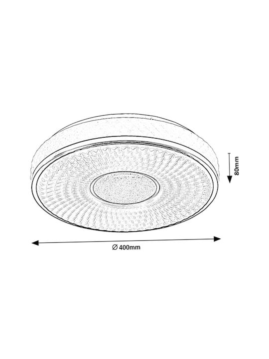 Rabalux Sedona Modernă De plastic Plafonieră de tavan cu LED Integrat 40buc Alb