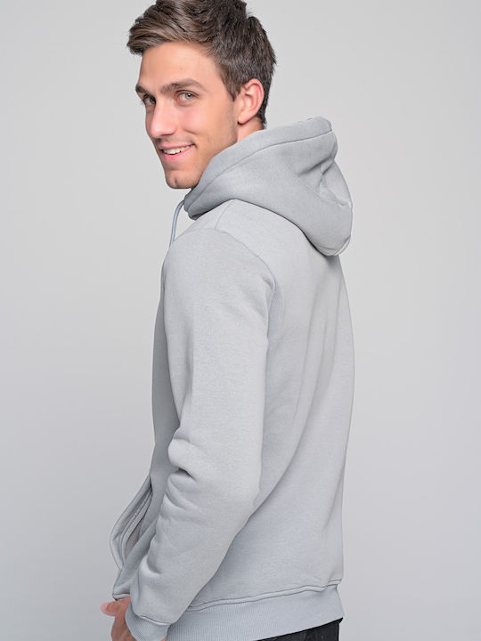 madmext Herren Sweatshirt mit Kapuze und Taschen Gray