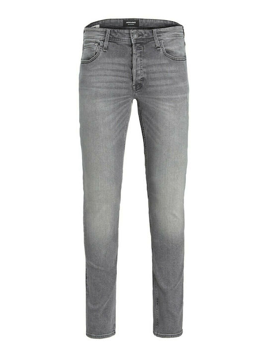 Glenn Men's Jeans Pants Elastic with Slim Fit Gray