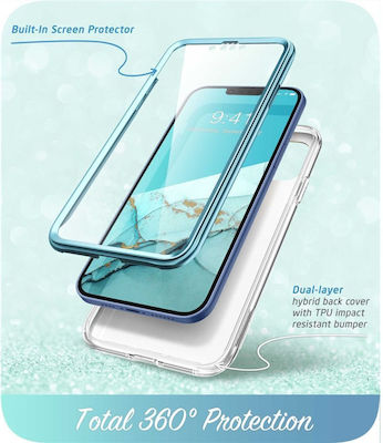 Supcase Cosmo 360 пълно покритие Силикон Ocean Blue (iPhone 14) 4650342