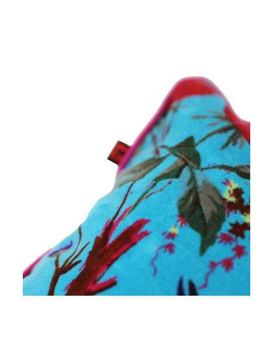 Synchronia Sofa Cushion Made of 100% Cotton Turquoise 45x45cm
