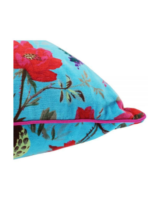 Synchronia Sofa Cushion Made of 100% Cotton Turquoise 35x60cm