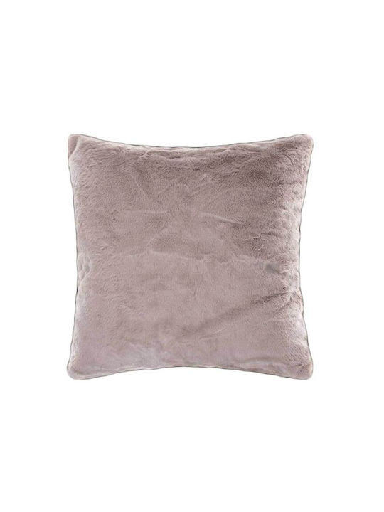 Silk Fashion Decorative Pillow Case NX202 from Fur Beige 45x45cm. 5206978117404