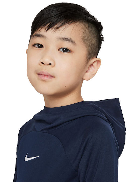 Kinder-Sweatshirt Dri-Fit mit Blauer Kapuze Academy Pro