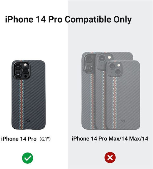 Pitaka Fusion Weaving Back Cover 0.95mm Rhapsody (iPhone 14 Pro)