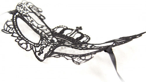 Naughty Toys BDSM Μάσκα Venetian Embroidered Queen's Eye Mask Black