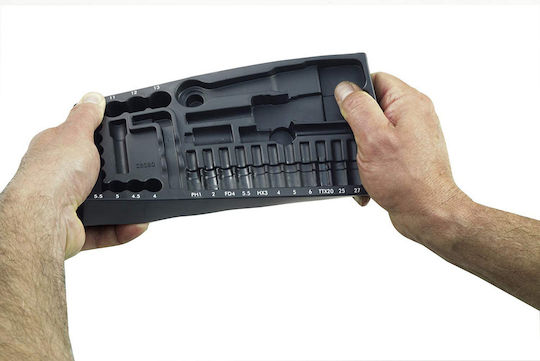 Proxxon Set Ratchet 1\2" & 1\4" 65pcs
