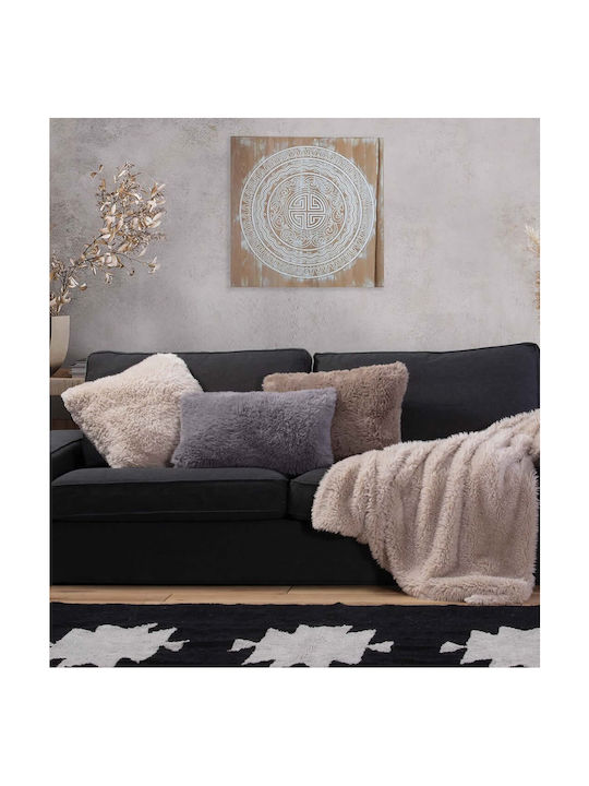 Nef-Nef Homeware Възглавница За Диван Iverson От Furry Екрю 50x50см