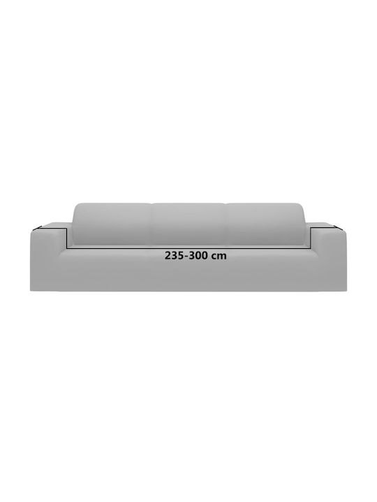 vidaXL Elastic Cover for Four Seater sofa Grey 1pcs 332943