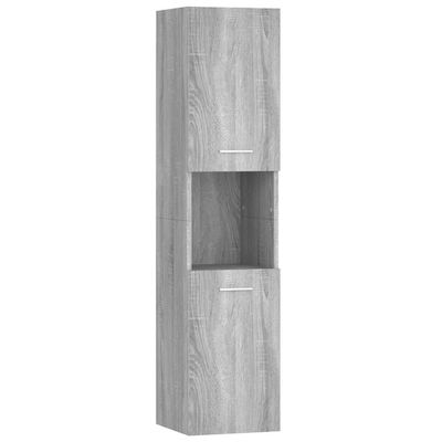 vidaXL Cabinet de coloană pentru baie Etaj M30xL30xH130cm Sonoma