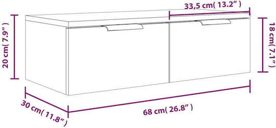 Stand TV Alb L68xA30xÎ20cm