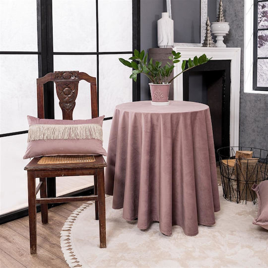 Teoran Διακοσμητική Μαξιλαροθήκη Velvet Με Κρόσια 12 Purple 30x50εκ.