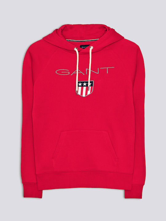 Men's Sweatshirt with Hood and Pockets Red