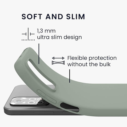 KWmobile Back Cover Silicone Grey Green (Redmi Note 11 / 11S 4G)