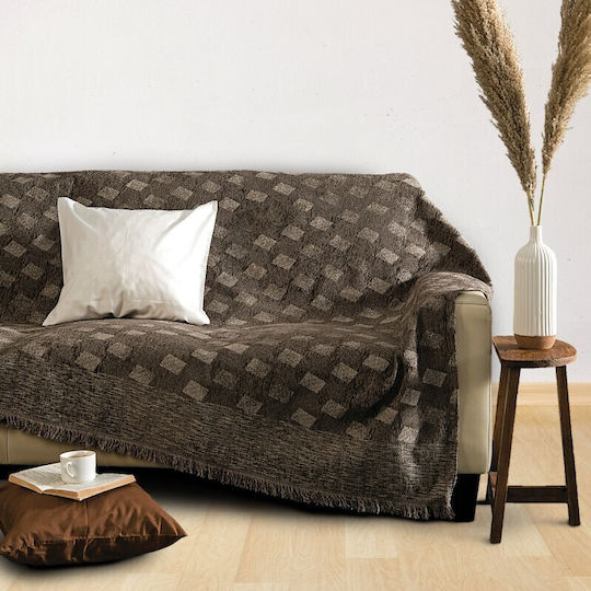 SB Home Motivo Διθέσιου Καναπέ Π180xΜ240cm Choco