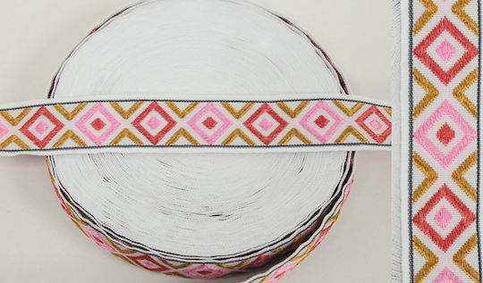 Faitakis Pack Boho 0501317 Υφασμάτινη Κορδέλα Ροζ