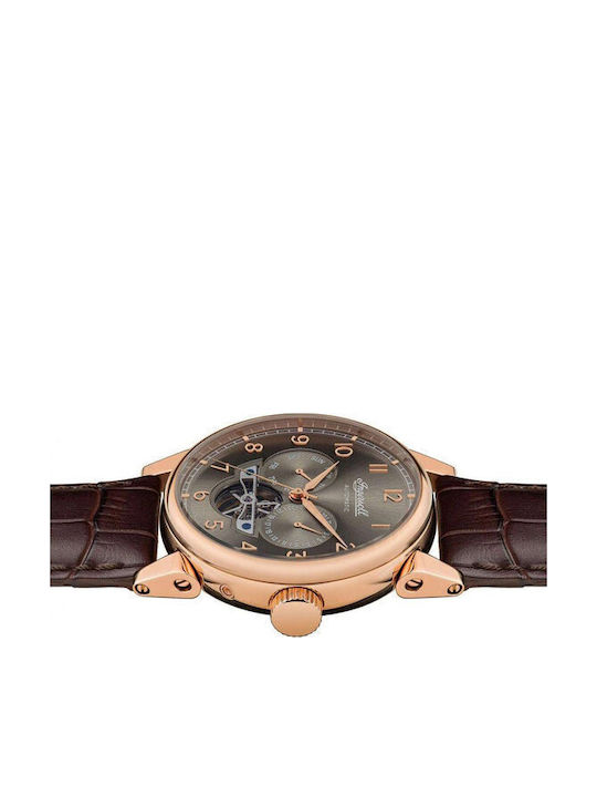 Ingersoll The Swing Men's Watch 45mm Chronograph Automatic with Brown Leather Strap