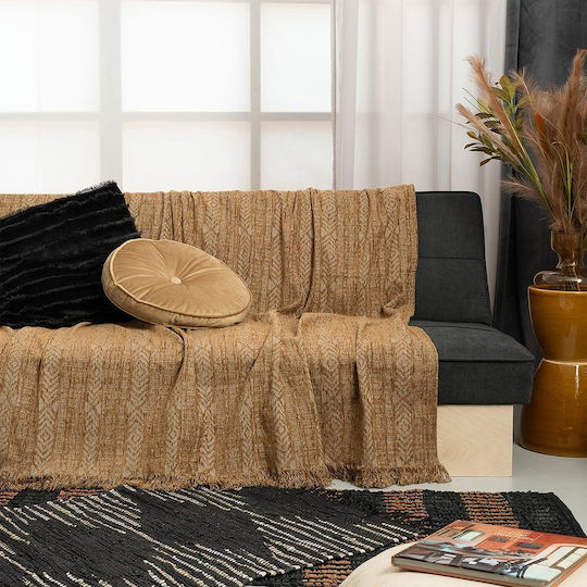 Palamaiki Basil Sofa Throw Chenille 180x250cm Brown