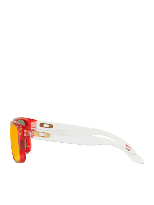 Oakley Holbrook Xs Pătrate Ochelari De Soare Pentru Copii Cu Lentilă Oglindă Roșii