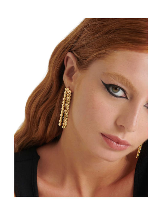 Aleyolé The Boogie Earrings Pendants Gold Plated with Stones