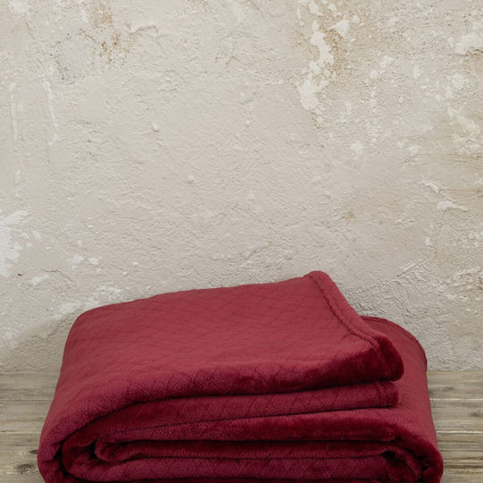 Kocoon Cosy Sofa Throw 2 Seater Jacquard 180x250cm Burgundy