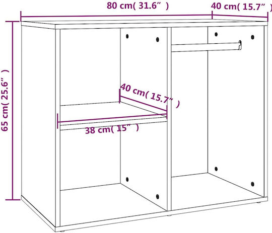 Eingangsmöbel mit Schrank 80x40x65cm