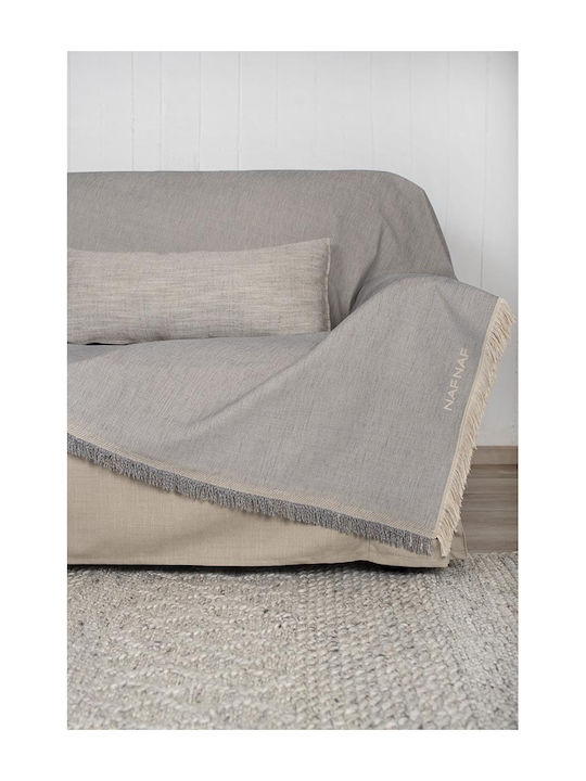 Naf Naf 358-78 Ριχτάρι Πολυθρόνας Chenille 180x180εκ. Grey 520801345453