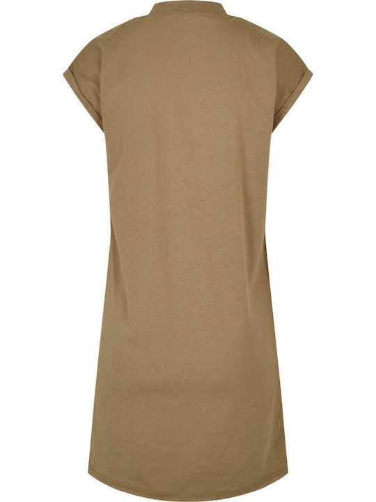 Rochii De Vară Pentru Femei Mini Rochie Sport Tricou Mâneca Scurtă Kaki
