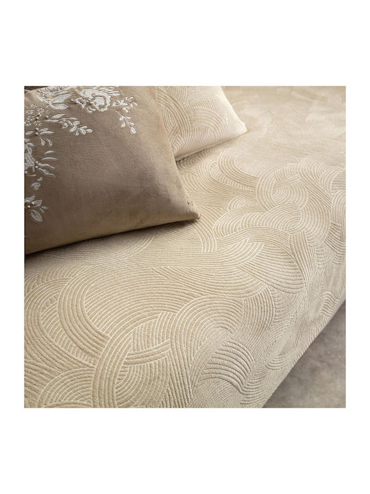 Gofis Home Двуместен диван с хвърчащи листа 2 Страни 447 180x250см. 52 Willow Beige