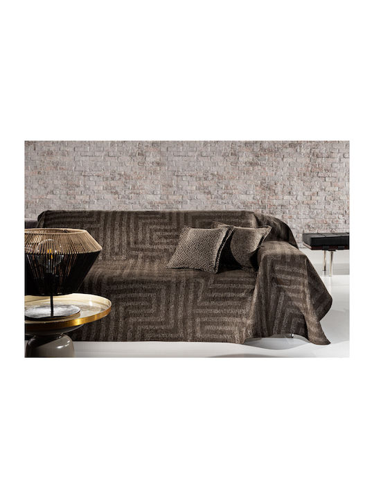 Guy Laroche Ριχτάρι Διθέσιου Καναπέ Aberon 180x250εκ. Wenge