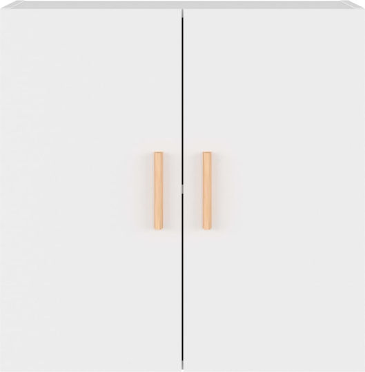 Hängeschrank fürs Wohnzimmer aus Spanplatte Weiß 60x30x60 cm