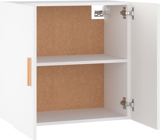 Hängeschrank fürs Wohnzimmer aus Spanplatte Weiß 60x30x60 cm