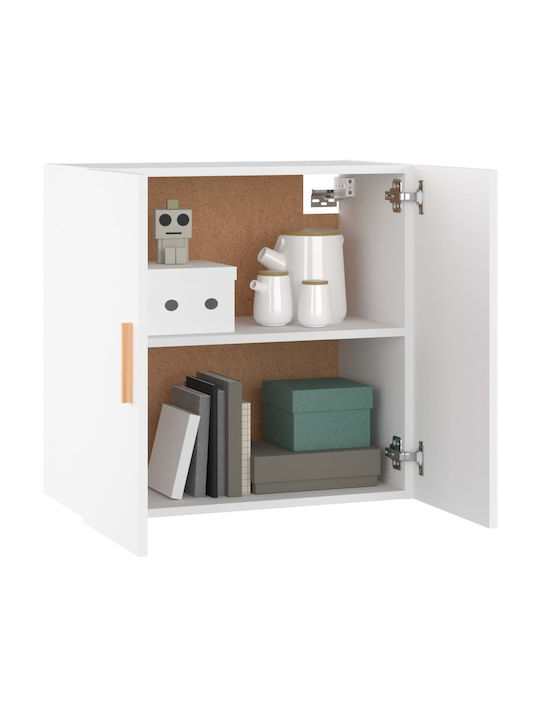 Hängendes Wohnzimmer Nischenschrank aus Spanplatte Weiß 60x30x60cm
