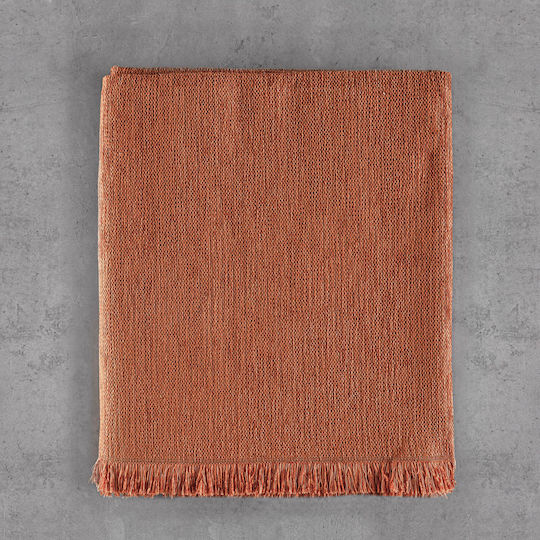 Rythmos Essie Ριχτάρι Τριθέσιου Καναπέ Δύο 'Οψεων Chenille 180x280εκ. Τερακότα