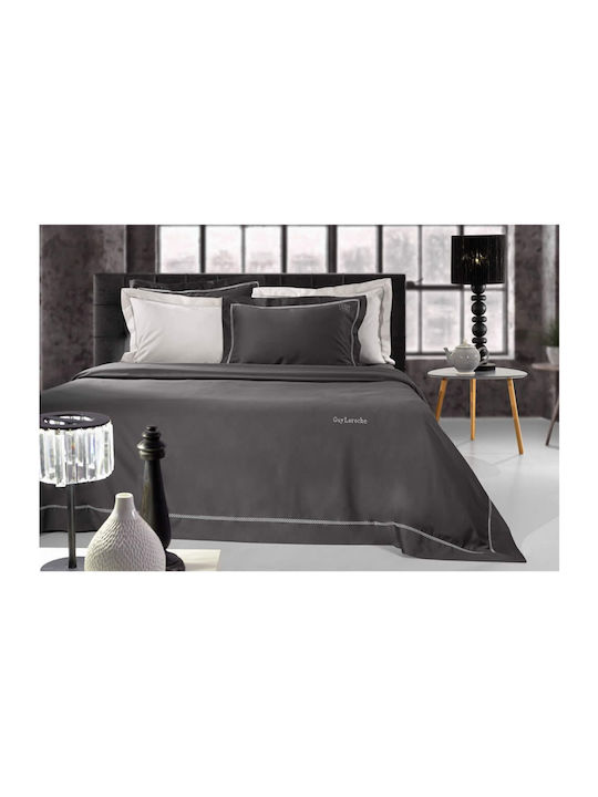 Guy Laroche Duvet Cover Set Cotton Satin King Size with 2 Pillowcases 260x260 Blend 1112092222006 Anthracite