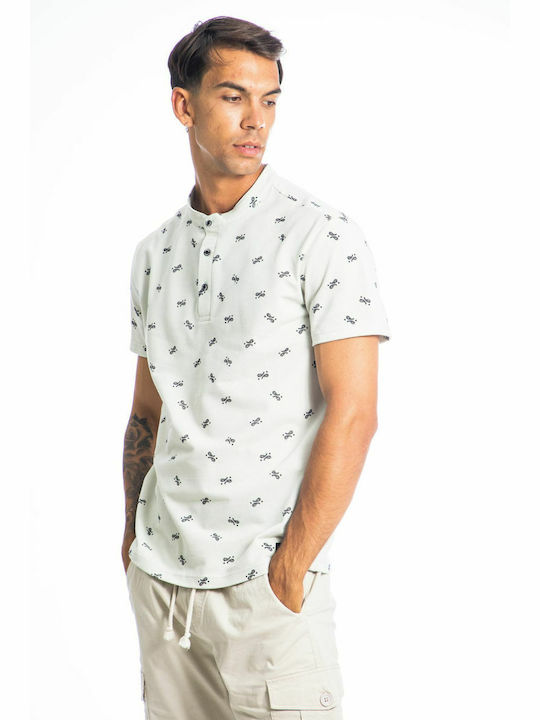 Paco & Co Men's Short Sleeve Blouse with Buttons White