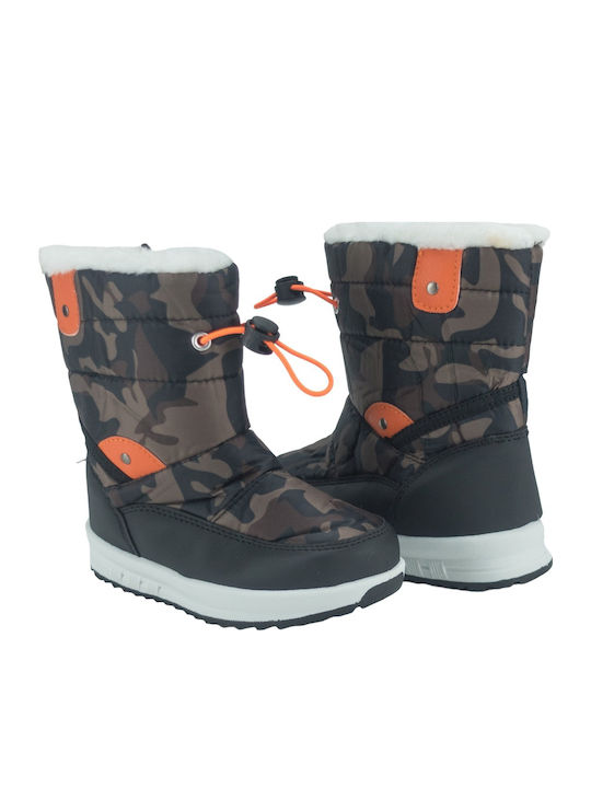 Kinder-Schneestiefel Khaki