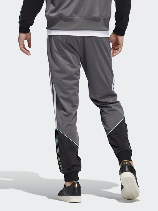 Adidas Tricot Παντελόνι Φόρμας με Λάστιχο Grey Five / Black / White ...