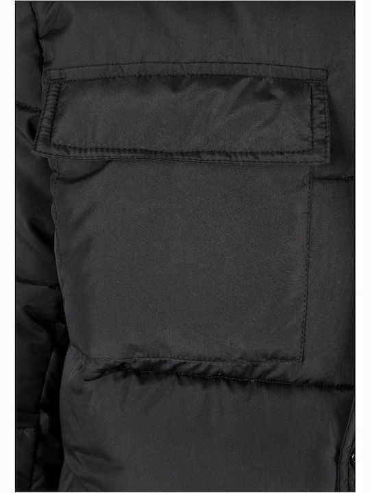 Sherpa Winter Jacke Puffer Schwarz