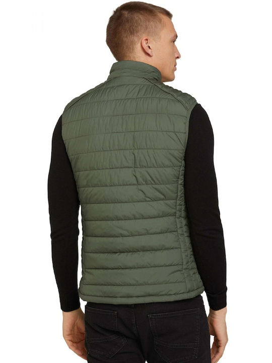 Tom Tailor Men's Sleeveless Puffer Jacket Olive