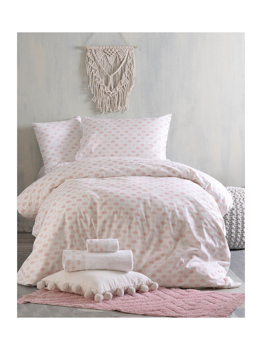 Rythmos Cloudy Kids Cotton Pillowcase Set 50x70cm Pink