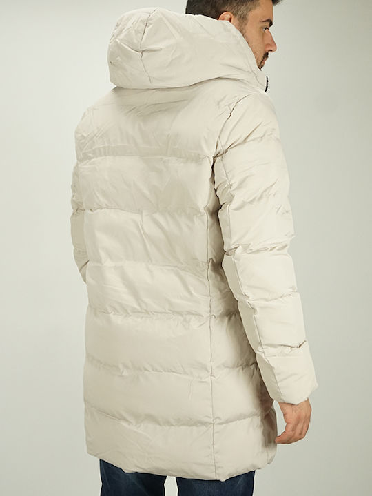 Splendid Men's Winter Puffer Jacket Beige