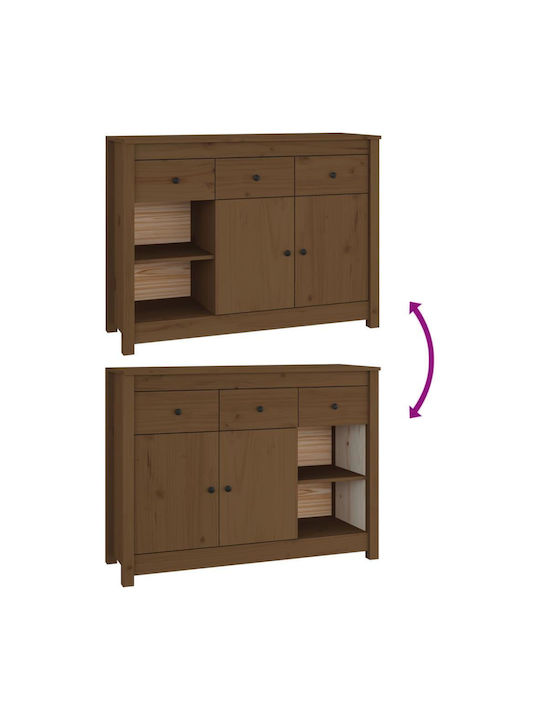 Мебели за съхранение с чекмеджета Кафяв мед 100x35x74см